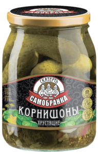 Корнишоны Скатерть-Самобранка 370мл марин. хрустящие ст/б 1/12