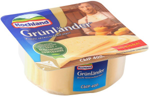 Сыр "Grunlander" Хохланд 50% 400 г. брус