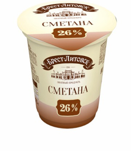 Сметана Брест-Литовск 26% 315г Савушкин(12/1)