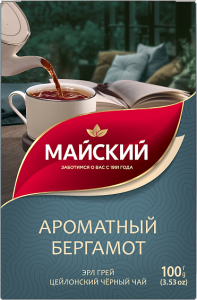Чай Майский Ароматный Бергамот лист 100г