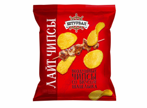 Снеки Овал со вкусом шашлыка 65г CHIPS Lite (1/12)