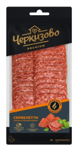 Колбаса сыро-копчёная Сервелетти нарезка 85гр 1/12