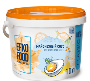 Майонез EFKO Food Classic 40% ведро 10л