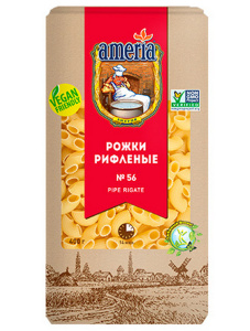 Макароны №56 Рожки рифленые 400г