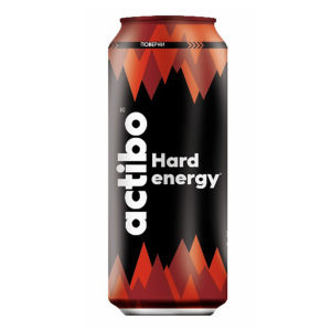 Напиток  ACTIBO HARD Energy со вкусом ТуттиФрутти  0.45 л. Ж/Б энергет. сильногаз.Б/А