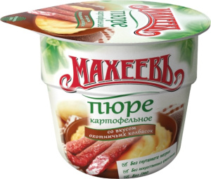 Пюре картоф.вкус охотничьи колбаски стакан 40г (1/32)