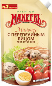 Майонез "С перепелиным яйцом" 50,5% 770г д/п