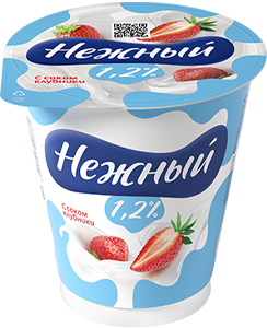 Йогурт "Нежный" с соком клубники 1,2% 320г стак.(12/1)