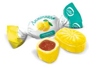 Карамель "Конти" лимонная с начинкой 1кг Конти