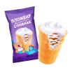 Стакан ваф. Пломбир На двойных сливках сгущенка 82гр (24шт/кор)