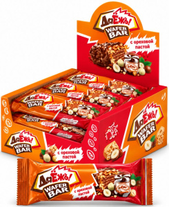 ДаЁжъ WAFER BAR Конфеты с ореховой пастой 40гр Шоубокс (1/15)