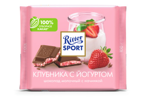 Шоколад молоч.с клубникой в йогурте 100гр Риттер Спорт