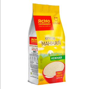 Крупа манная Ясно солнышко 500гр
