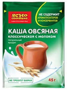 Ш/б Каша овсяная с молоком 45г*15шт