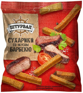 Сухарики ржано-пшеничные барбекю 40г/32шт