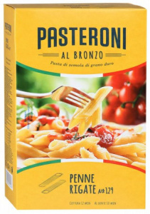 Макароны PASTERONI Перья рифл. №129, 900г Саоми