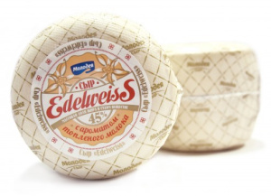 Сыр "Edelweiss" с ароматом топленого молока 45% шар (ТМ Молодея) (1,5-1,9кг), весовой