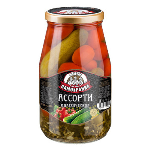 Ассорти Скатерть-Самобранка огурцы+томаты с/б 1500мл 1/6