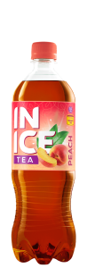 Холодный черный чай ИНАЙС со вкусом персика б/а ПЭТ 1л (1/9)