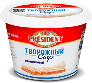 Сыр творожный Сливочный Президент 140гр