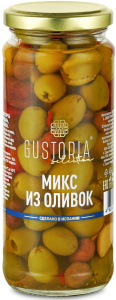 Оливки микс Gustoria 358мл 1/12