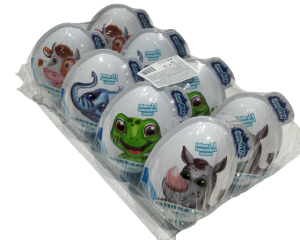 Большое пластиковое яйцо с игрушкой и мармеладом "Головастики" (8шт*15гр)