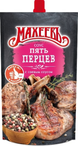 Соус деликатесный Махеев "Пять перцев" д/п 230гр