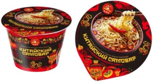 Лапша Товарищ Ван Китайский самовар с чёрными бобами и чили 100гр 1/24