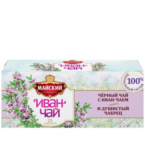 Чай Майский Иван-чай чабрец черный 25*37,5г