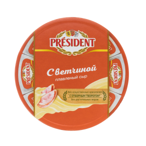 Сыр плав. с ветчиной 45% 140г Президент