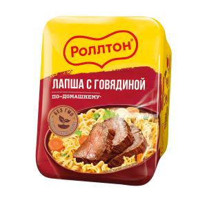 Лапша в тарелке говядина острая по-домашнему 90 г