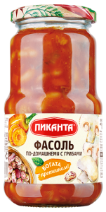 Фасоль по-домашнему с грибами 470гр (1/6)