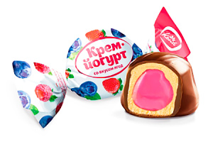 Конфеты "Крем-Йогурт" со вкусом ягод 1кг Конти