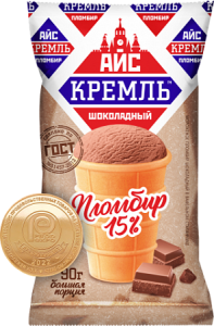 Стакан ваф. Айс-Кремль пломбир шоколад 15% 90гр (1/24)