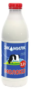 Молоко Экомилк 3,2% 900мл ПЭТ 1/6