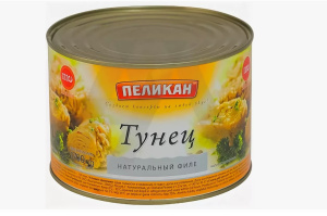 Тунец филе натуральный 1700гр (1/6)