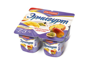 Эрмигурт Экстра слив.Тропические фрукты 7,5% 4*100г(24/4)
