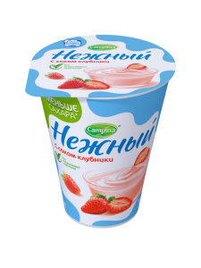 Йогурт "Нежный" с соком клубники 1,2% 320г стак.(12/1)