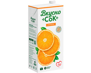 Апельсиновый сокосодержащий напиток 0,95л с крышкой (Slim) ВкусноСок