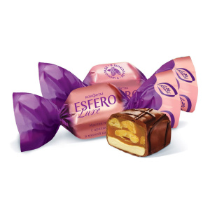 Конфеты "ESFERO Luxe"Мягкая нуга с арахисом в мягкой карамели 1кг (б/п) Конти