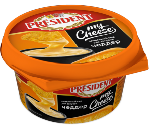 Сыр плав. My Cheese Чеддер 51% 125г Президент (6/1)