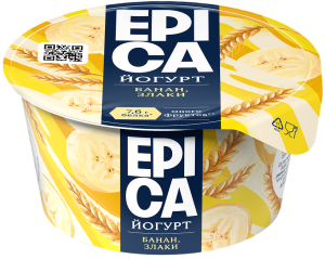 EPICA Йогурт с бананом и злаками 4,9% 130г(12/1)