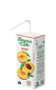 Персиковый сокосодержащий напиток 0,2л (Slim Leaf) ВкусноСок