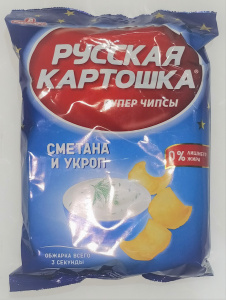 Чипсы Русская картошка (Сметана с укропом 80г 16ш)