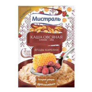 Каша Мистраль клюква-мёд Ягоды Карелии 40гр