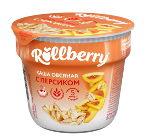 Каша овсяная с персиком Rollberry стакан 40гр