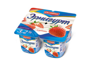 Эрмигурт молочный Клубника 3,2% 4*100 г(24/4)
