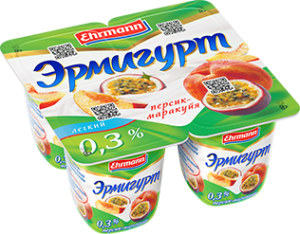 Эрмигурт легкий Персик-Маракуйя 0,3% 4*100г(24/4)