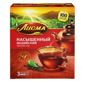 Чай Лисма Насыщенный черный 100*180г  НЕ ЗАКАЗЫВАТЬ