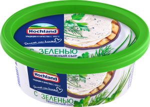 Сыр творож. Хохланд с зеленью 140гр(6/1)